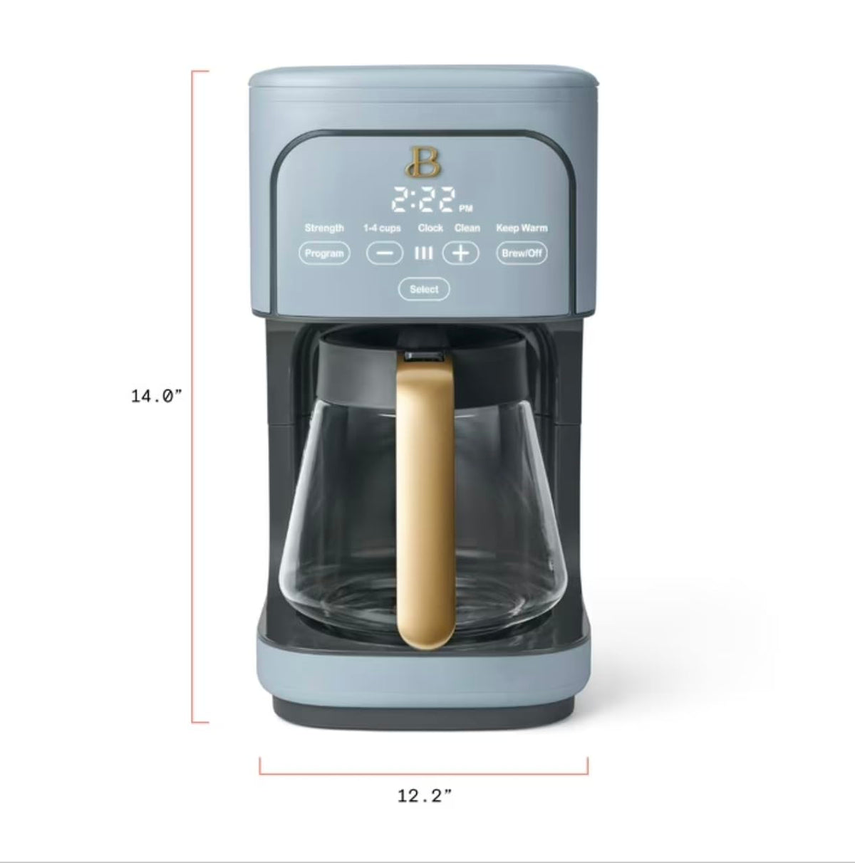 Cornflower Blue 12-Cup Programmable Coffee Maker B363