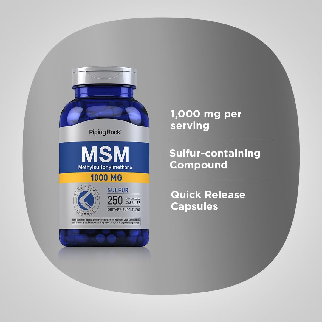 MSM 1000mg Capsules 250 Count S40782