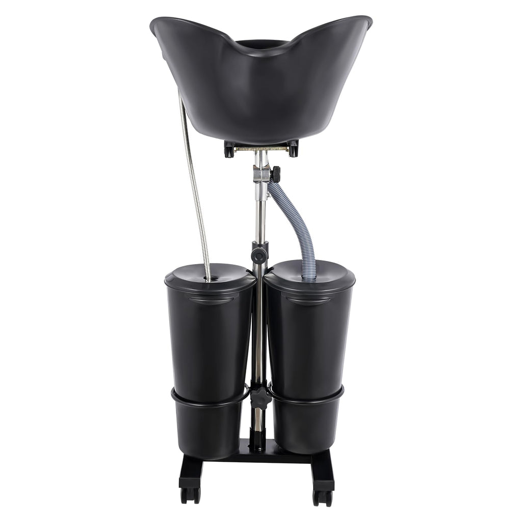 Portable Shampoo Bowl Electric Pump 2 Buckets Height Adjustable Y577