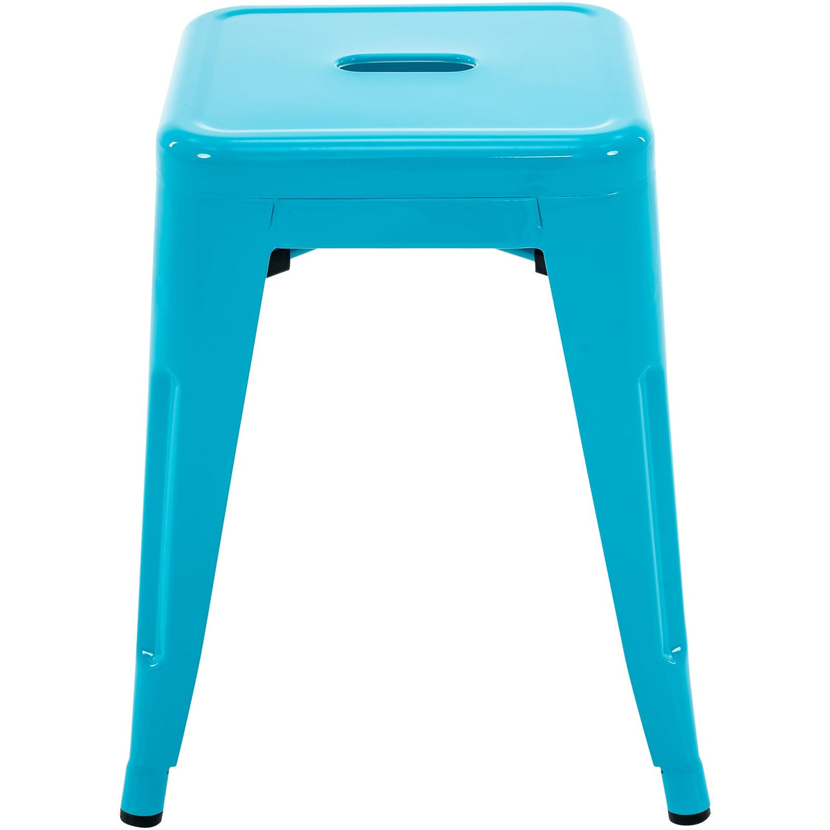 Teal Blue 18 Inch Metal Stools Set of 4 V63660