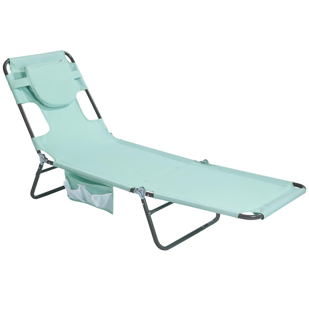 Portable Folding Beach Chair with Face Hole M930953