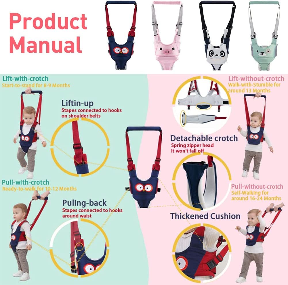 Adjustable Baby Walking Helper with Detachable Harness D8428