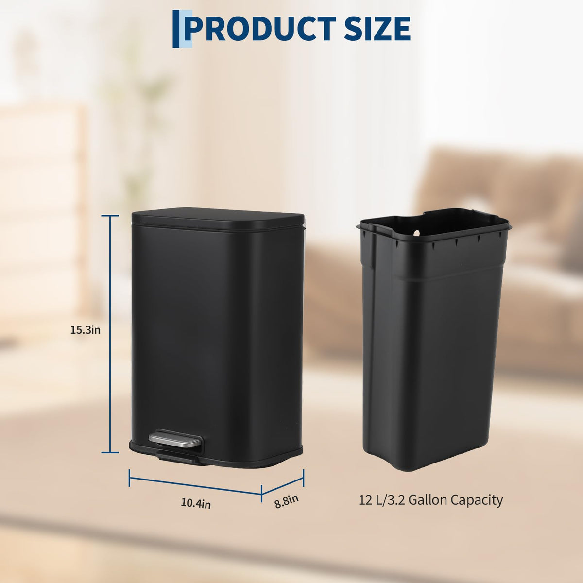 8 gal Stainless Steel Step Trash Can I919392