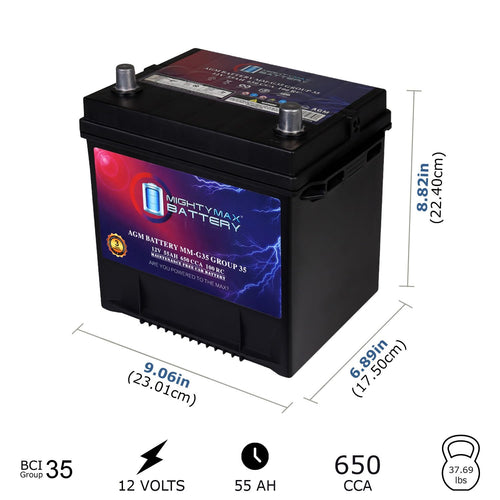 12V 55Ah AGM Replacement Battery U81849