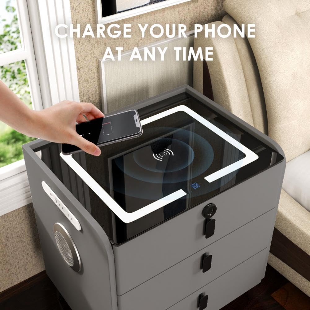 LED Nightstand with Bluetooth Speaker Z957408
