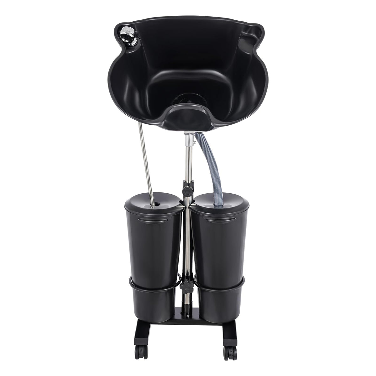 Portable Shampoo Bowl Electric Pump 2 Buckets Height Adjustable Y577