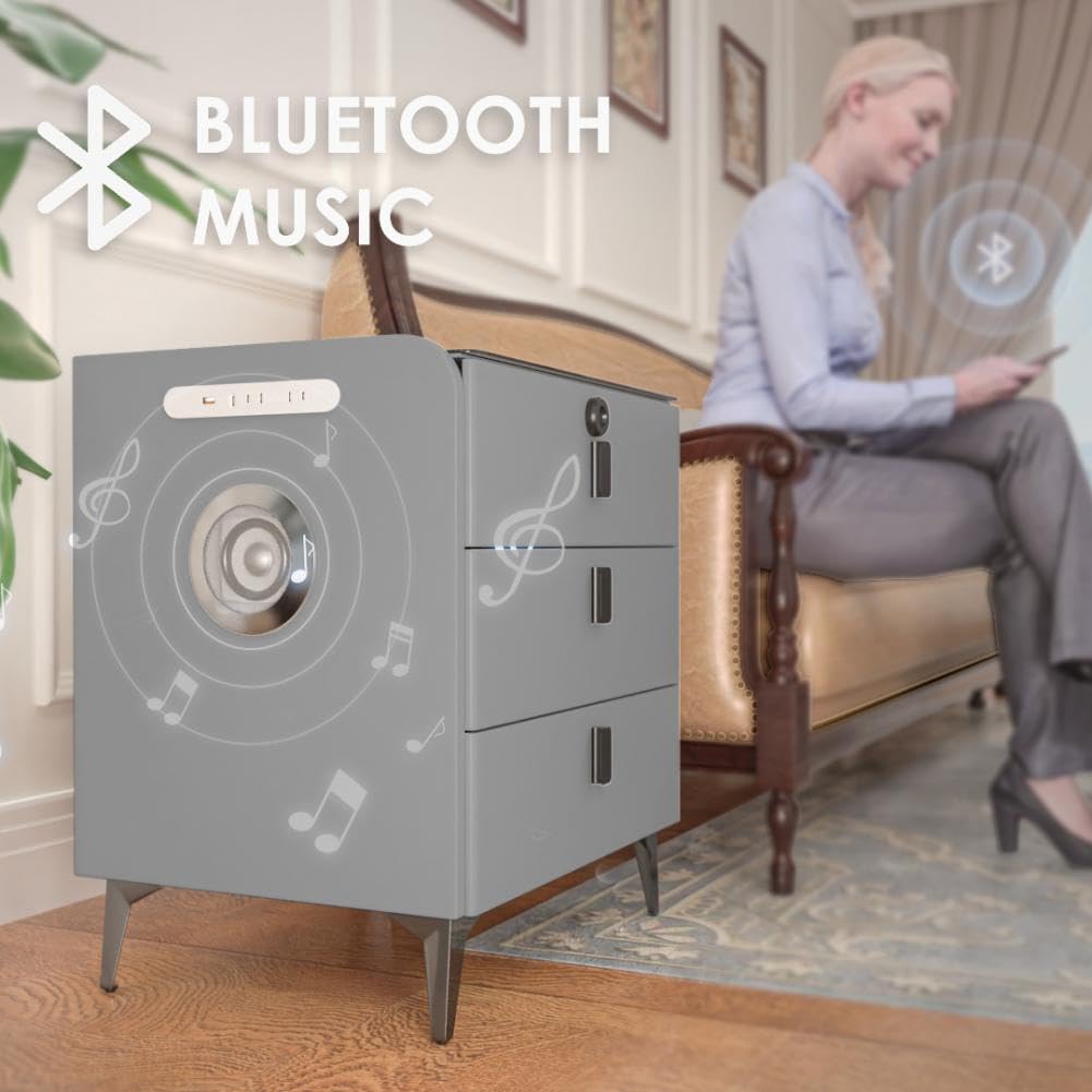 LED Nightstand with Bluetooth Speaker Z957408