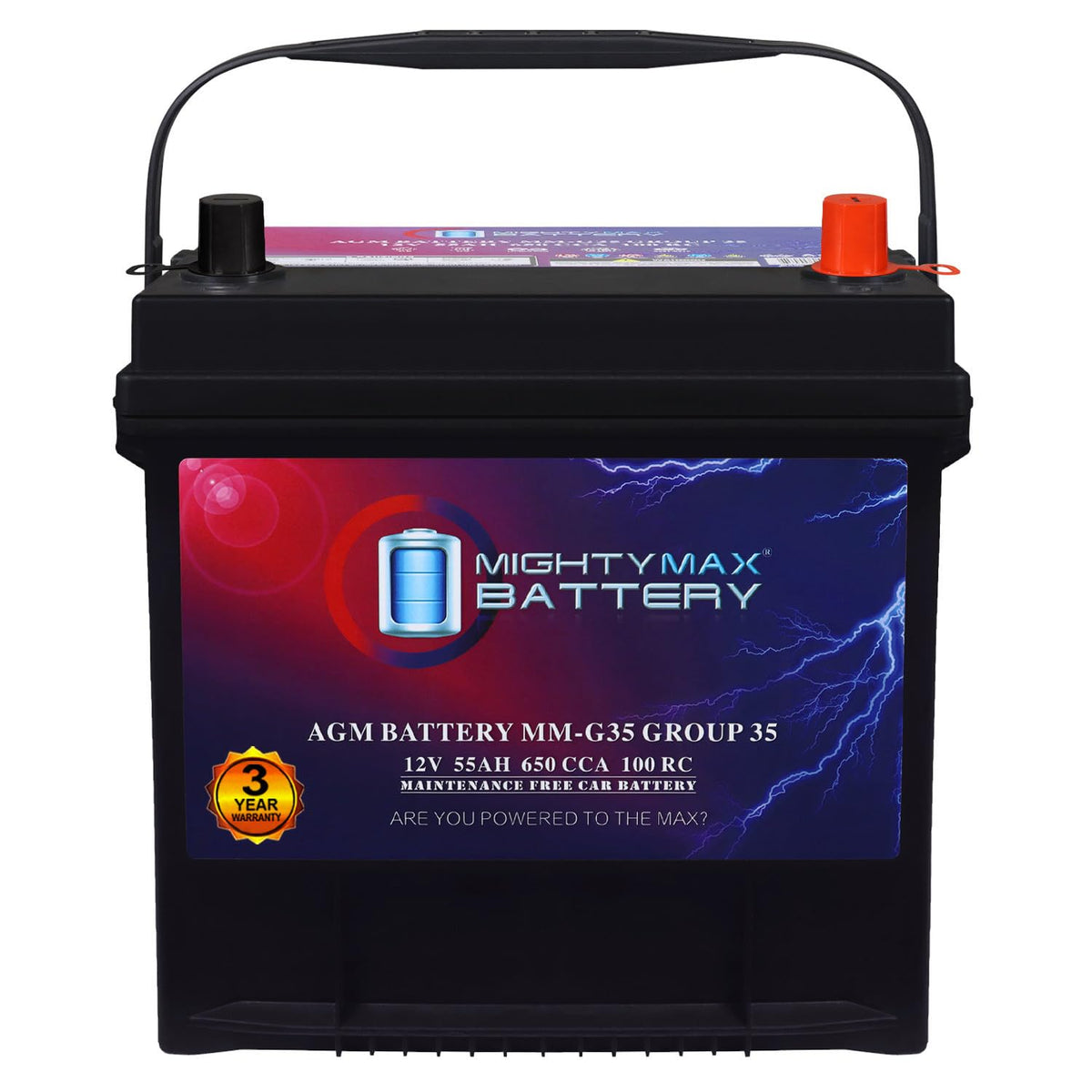 12V 55Ah AGM Replacement Battery U81849