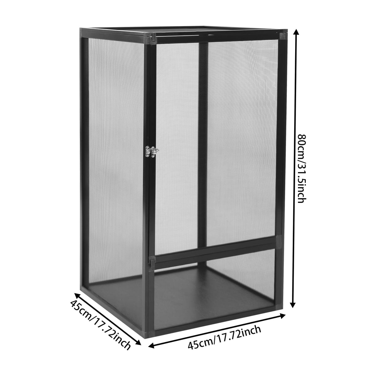 40 Gallon Aluminum Alloy Screen Reptile Terrarium with Locking Latch Q159829