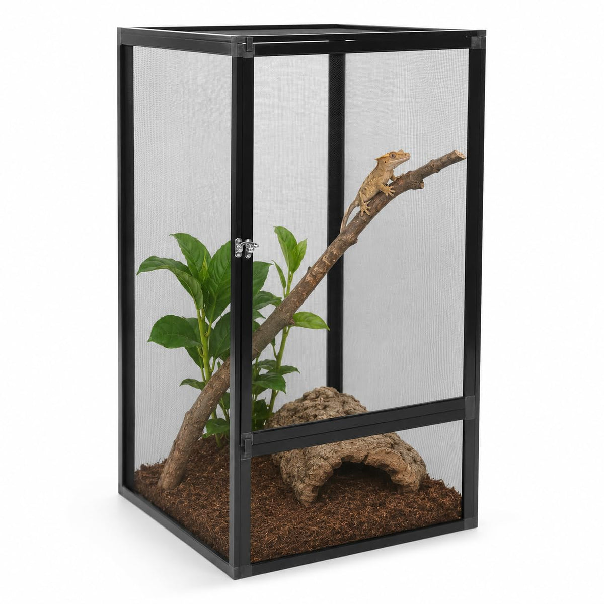 40 Gallon Aluminum Alloy Screen Reptile Terrarium with Locking Latch Q159829