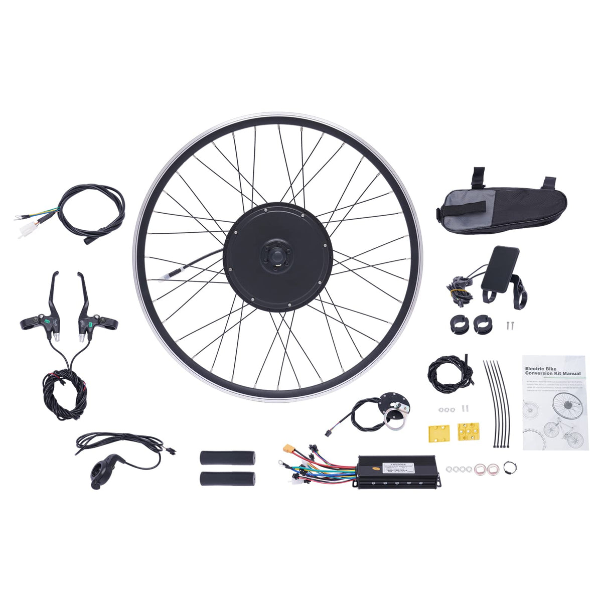 48V 1000W E-Bike Conversion Kit with Display Brushless Gearless Motor T419