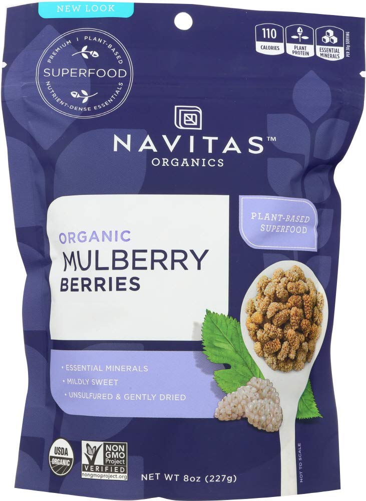 Organic Sun-Dried White Mulberries 8 oz Pack of 6 A977889