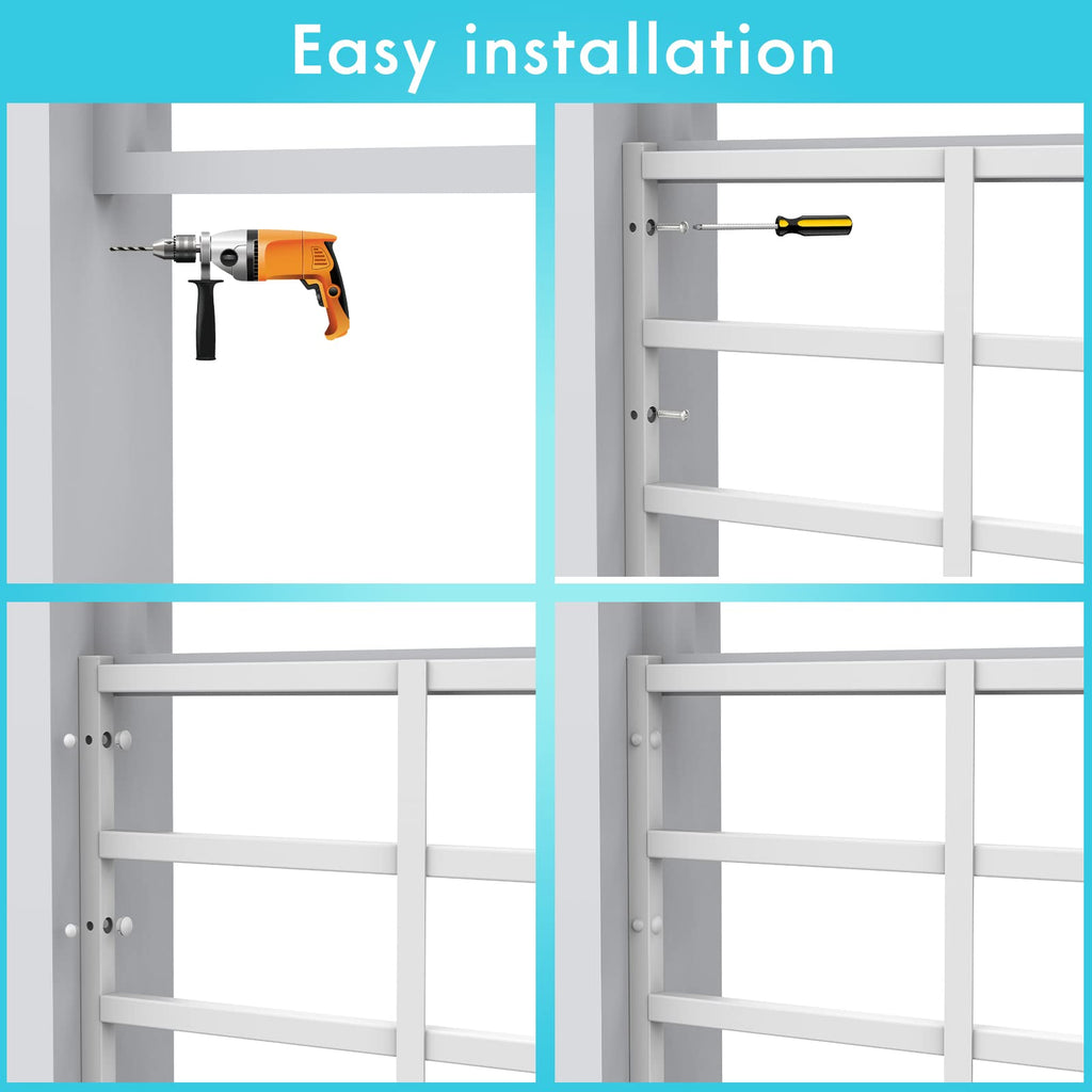 Adjustable White Window Safety Guard A93236