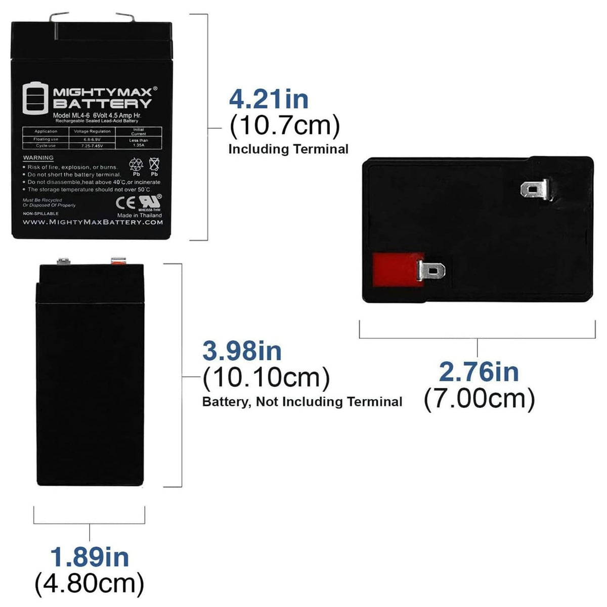 6V 4.5AH SLA Battery U3428