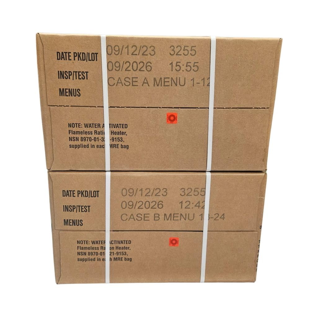 MRE Meal Ready to Eat with Entree Snacks Dessert Drink Mix Utensils Condiments Q7544