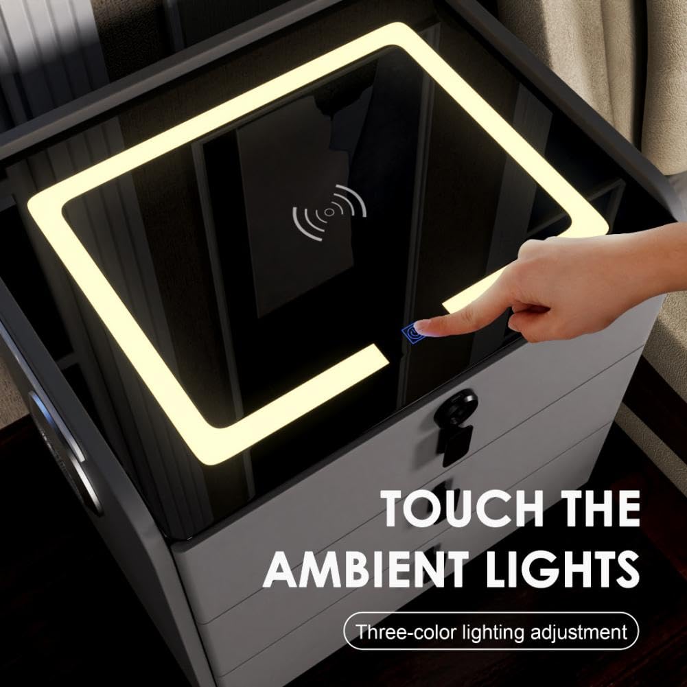 LED Nightstand with Bluetooth Speaker Z957408