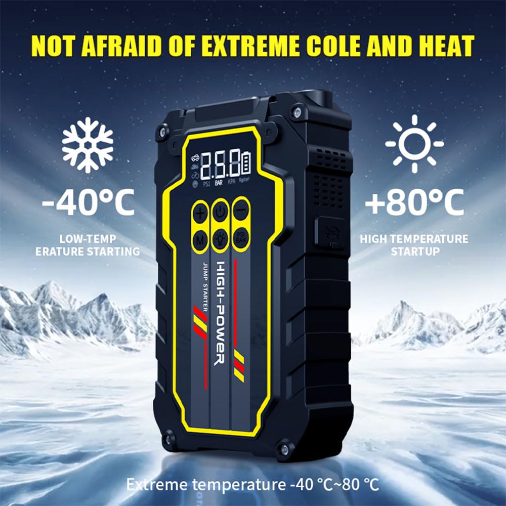 4000A 12V Portable Jump Starter with Air Compressor Y749683