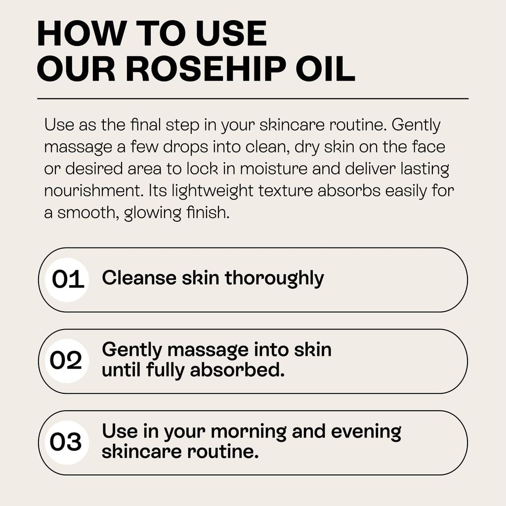 Cold-Pressed Unrefined Rosehip Seed Oil 1 oz A1310