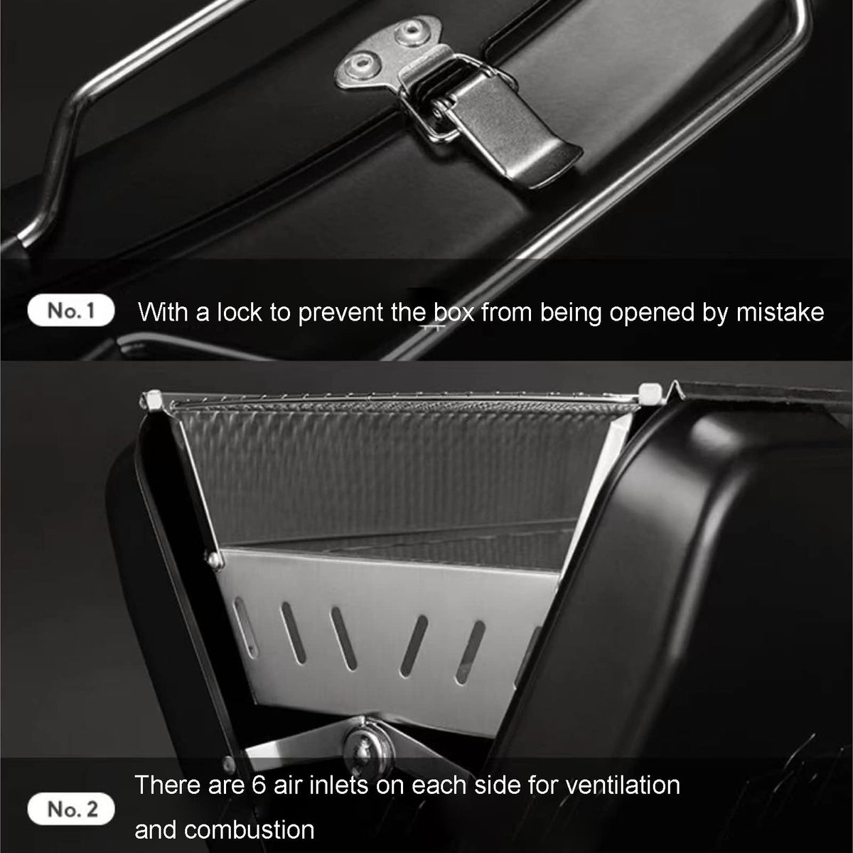 Foldable Portable Stainless Steel Charcoal BBQ Grill W99416