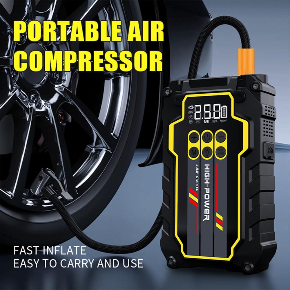 4000A 12V Portable Jump Starter with Air Compressor Y749683