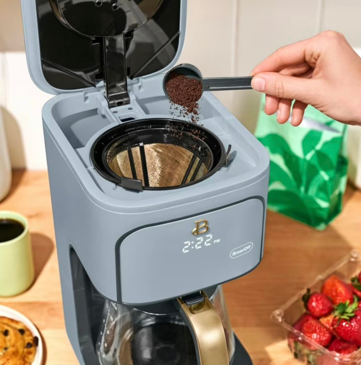 Cornflower Blue 12-Cup Programmable Coffee Maker B363