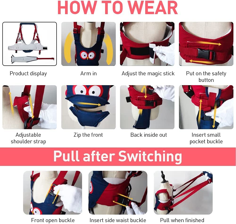 Adjustable Baby Walking Helper with Detachable Harness D8428
