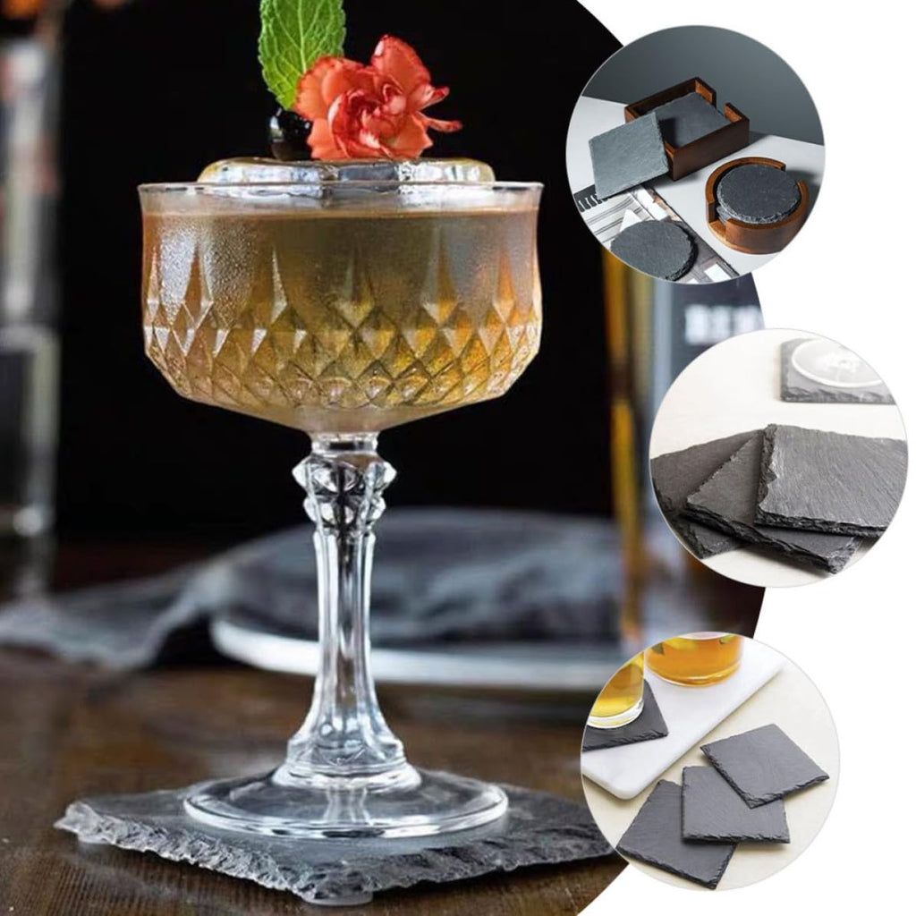 Natural Stone Coasters Set 12pcs F4188