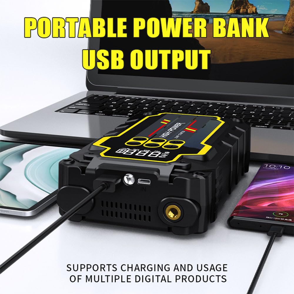 4000A 12V Portable Jump Starter with Air Compressor Y749683
