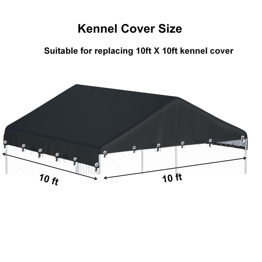 Black Outdoor Dog Kennel Cover 10'W x 10'L O613641
