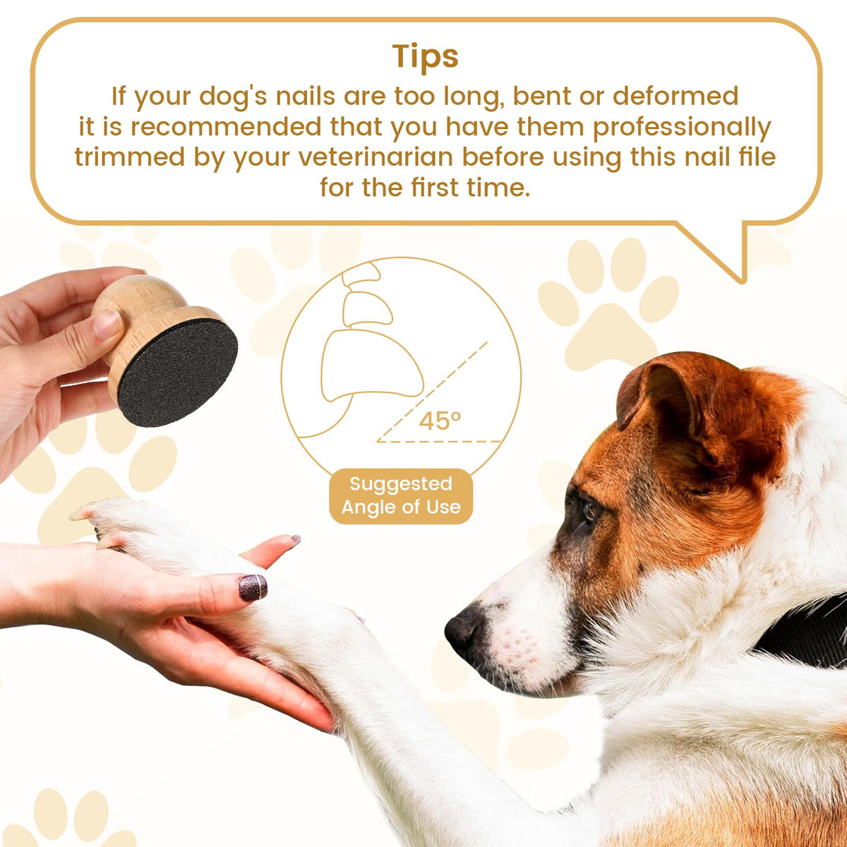 Dog Nail File with 3 Pcs Replaceable Sandpaper V64179