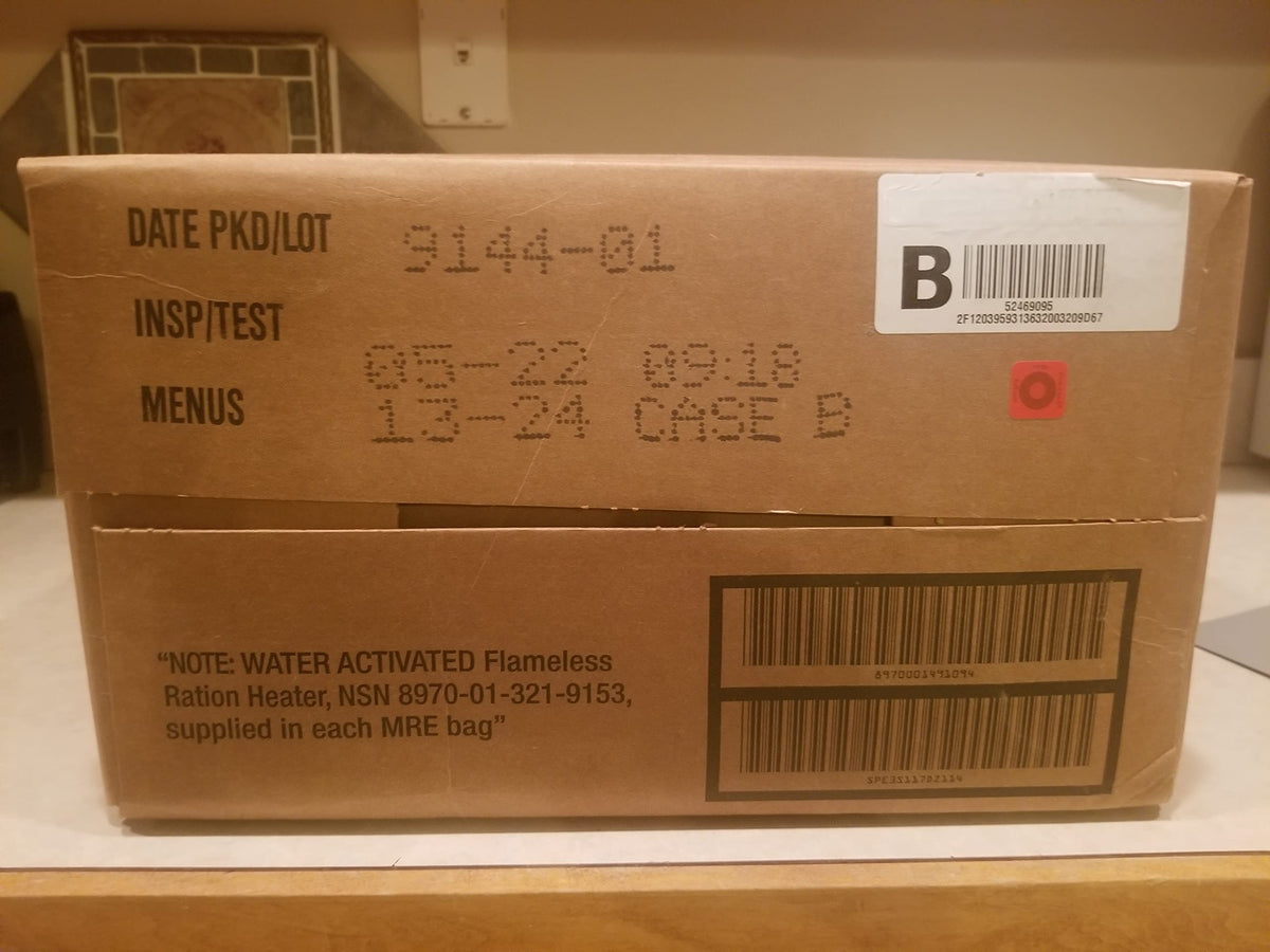Case of 12 Military MREs B-Menu S94307