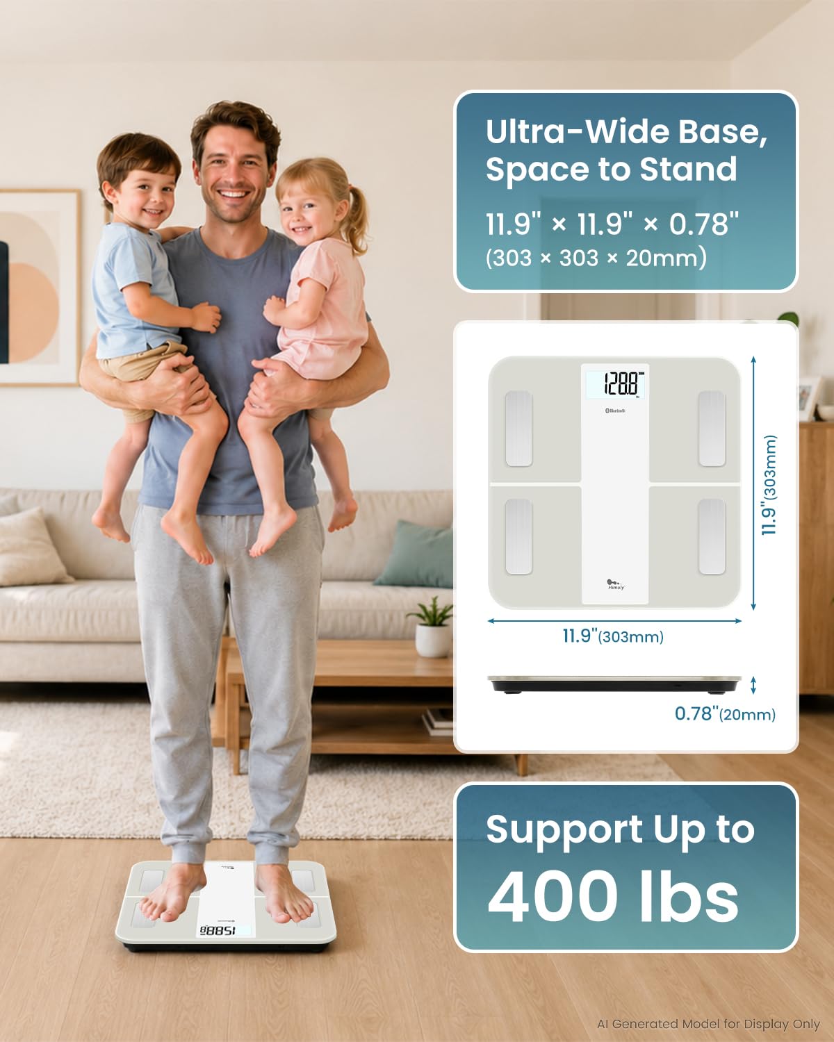 USB Rechargeable Digital Bathroom Scale Q45994