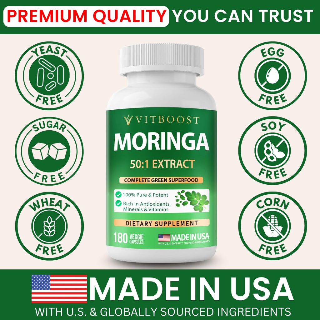 Moringa Oleifera Extract Capsules 400mg Q1109