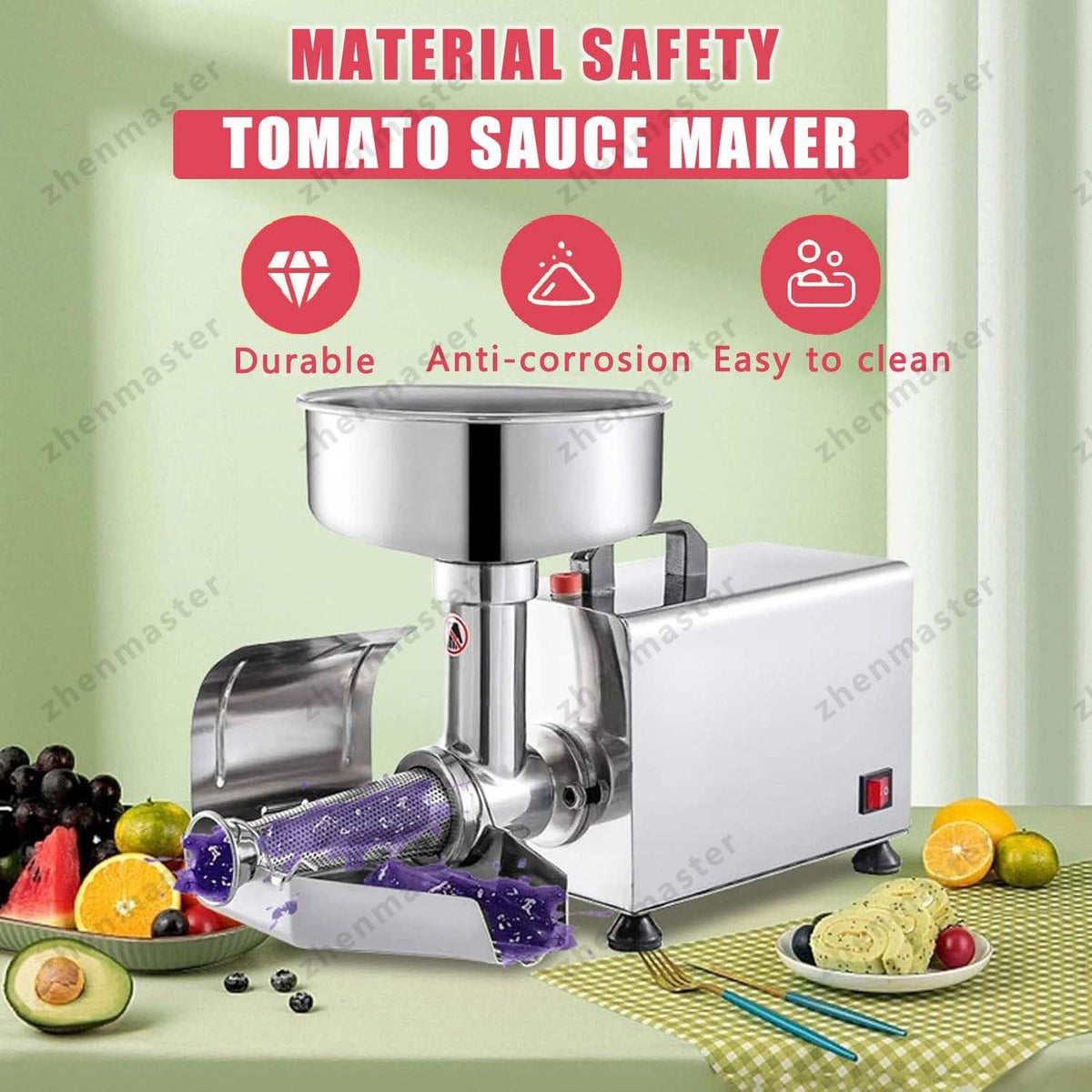 450W Electric Tomato Strainer Stainless Steel L6499