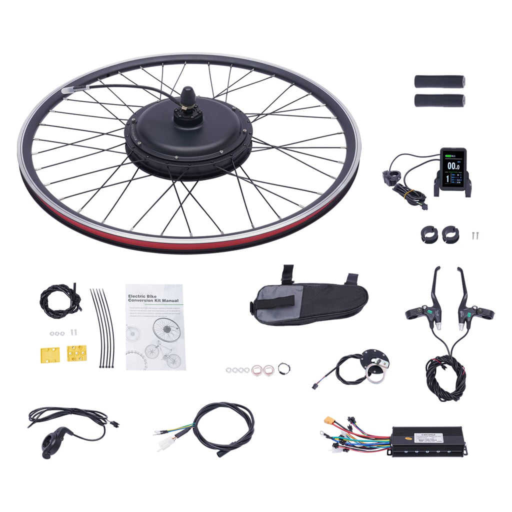 48V 1000W E-Bike Conversion Kit with Display Brushless Gearless Motor T419