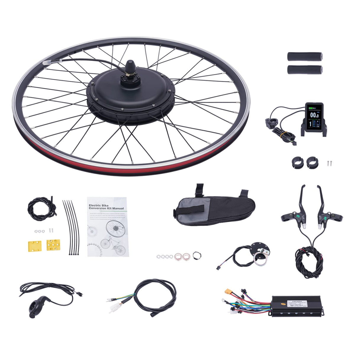 48V 1000W E-Bike Conversion Kit with Display Brushless Gearless Motor T419