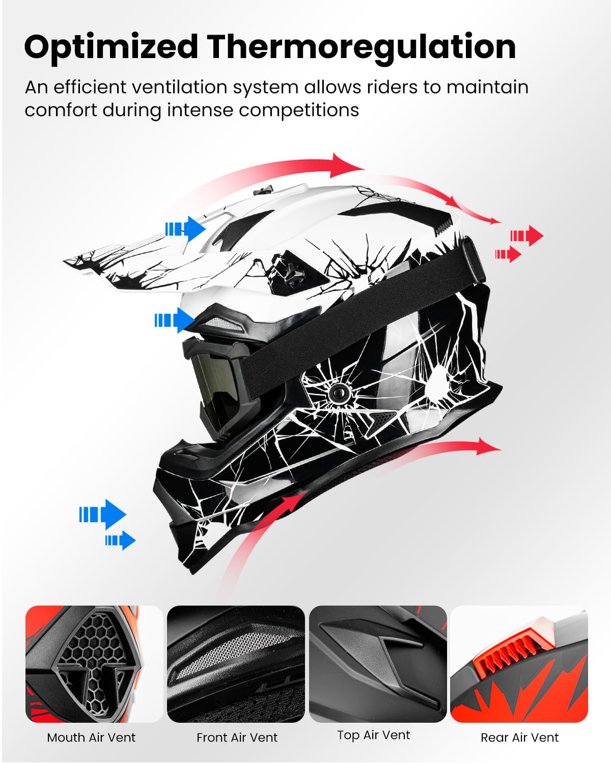 DOT Approved Full Face Motocross Helmet K932