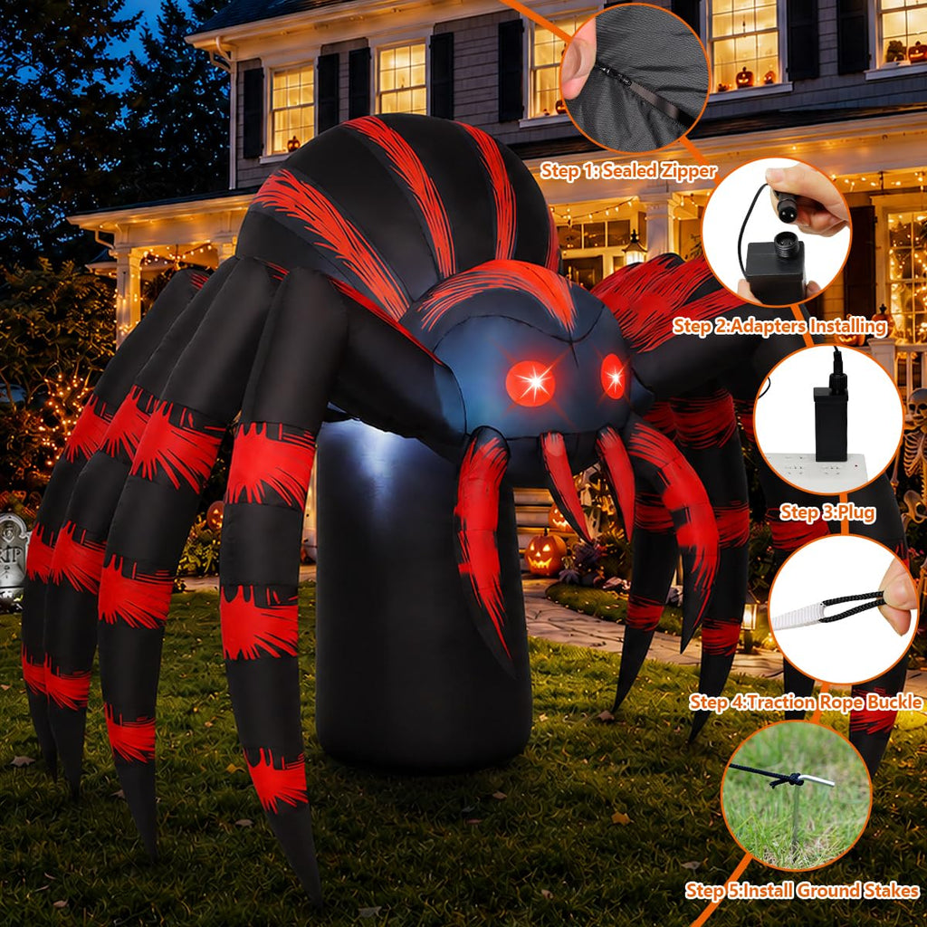 7FT Halloween Inflatables Yard Decor with LEDs Y757