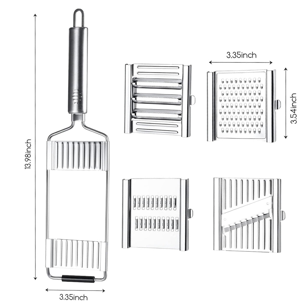 4 in 1 Stainless Steel Vegetable Chopper Grater and Slicer Set C7378