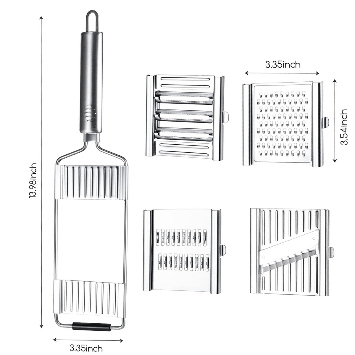 4 in 1 Stainless Steel Vegetable Chopper Grater and Slicer Set C7378