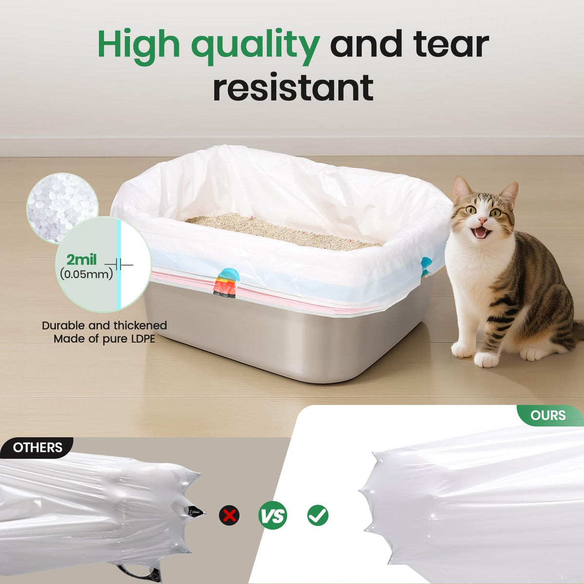 Heavy Duty Thickened Litter Box Liners 14 Pack W781