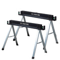 Folding Heavy Duty Metal Sawhorse 2 Pack with 2x4 Support Bracket B661