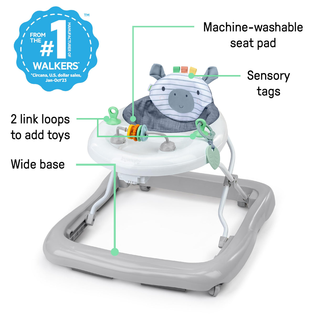 Baby Walker with 3 Adjustable Heights I773