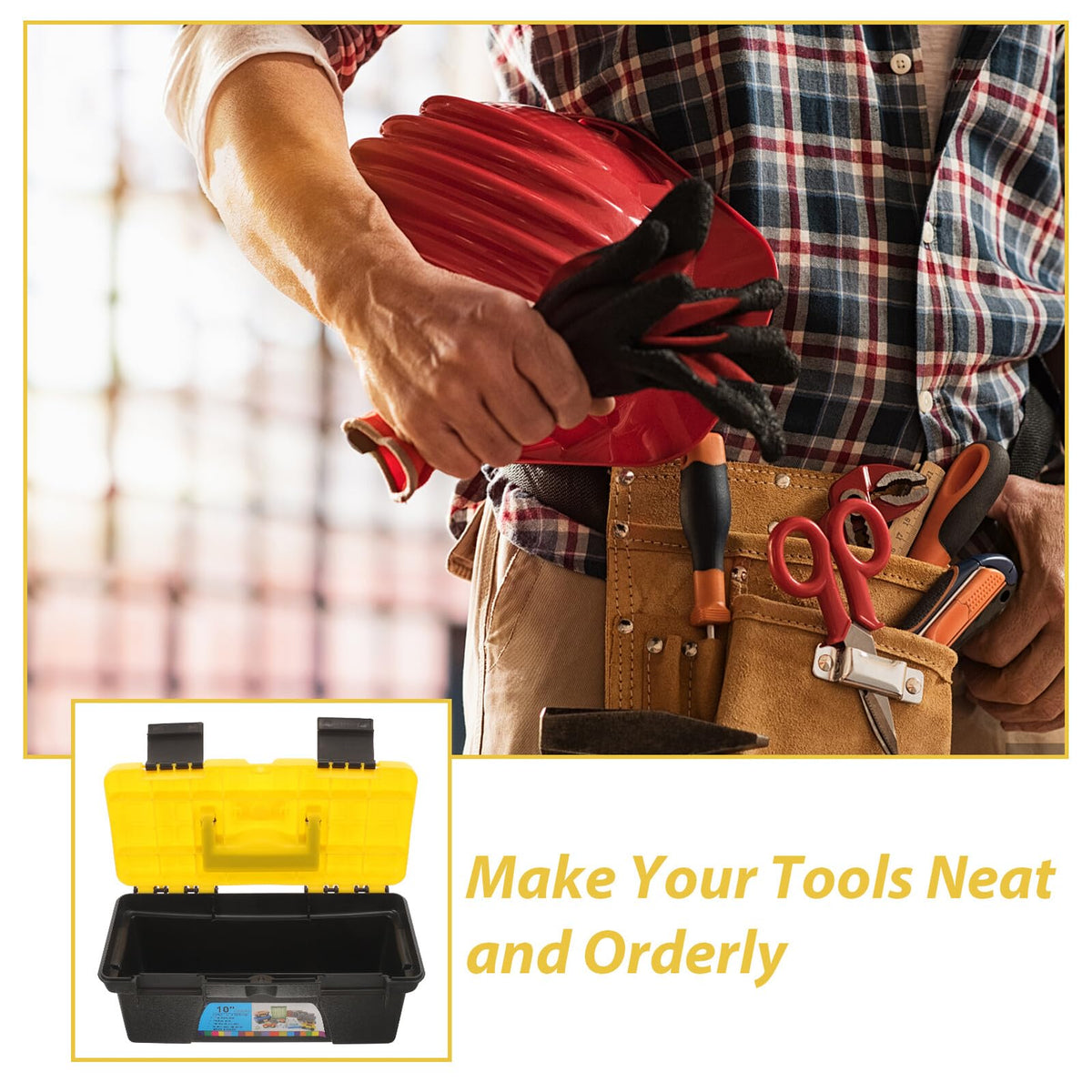 10 Inch Plastic Tool Box Organizer E66319