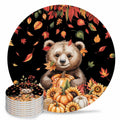 Absorbent Stone Ceramic Coaster with Cork Back, Set of 8 P435341