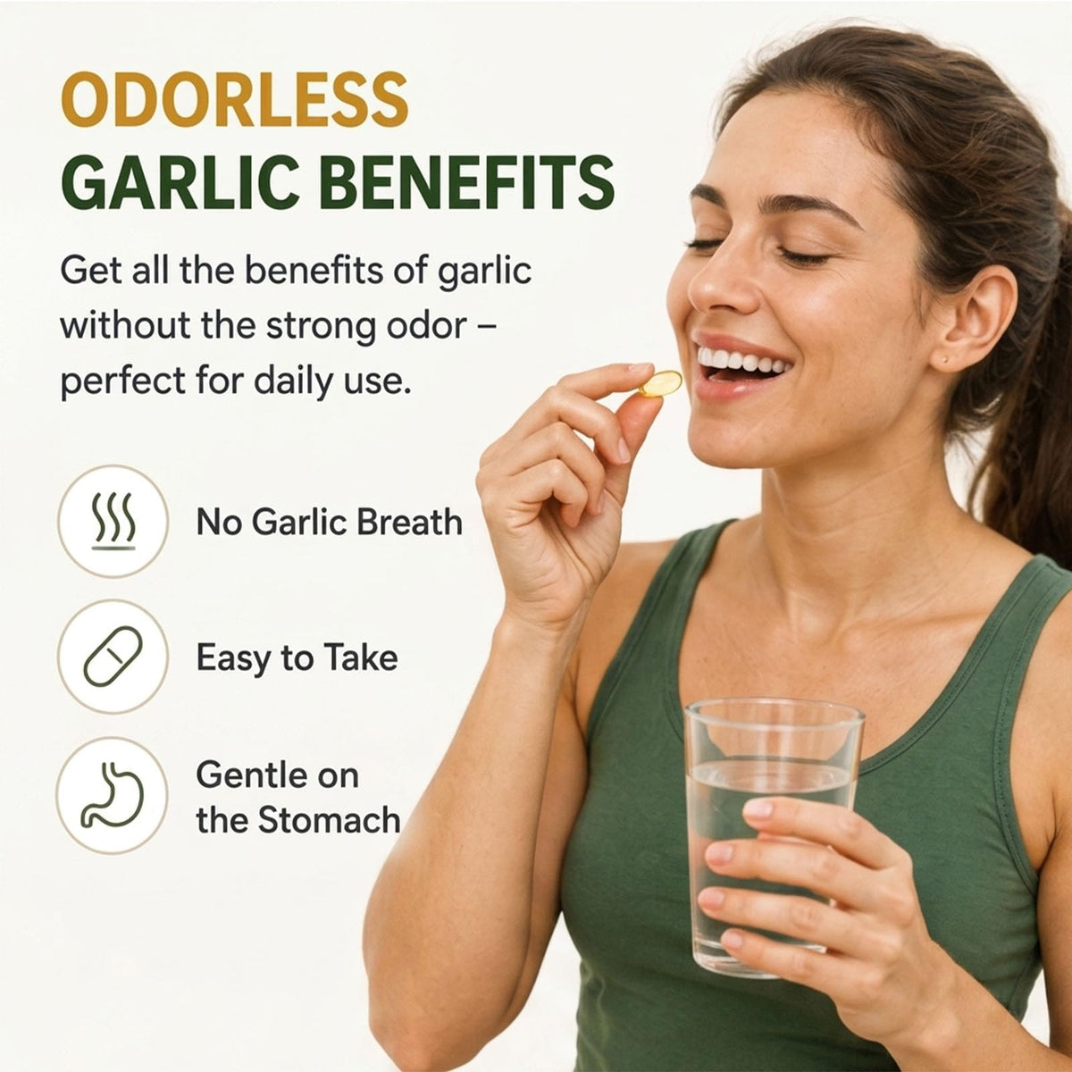 Odorless Aged Garlic Extract Supplement, 300 Softgels E6303