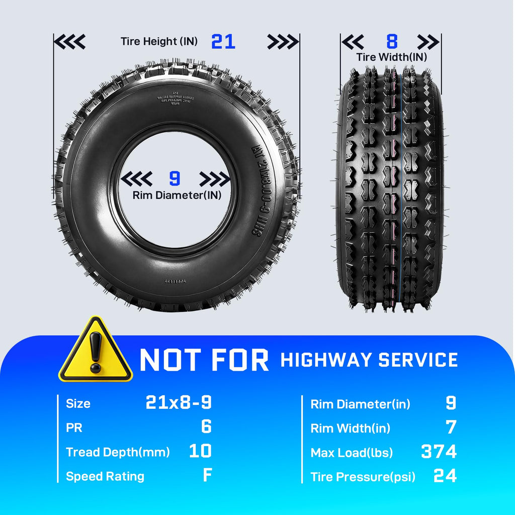 21x8-9 All-Terrain ATV/UTV Tires Set of 2 G94134