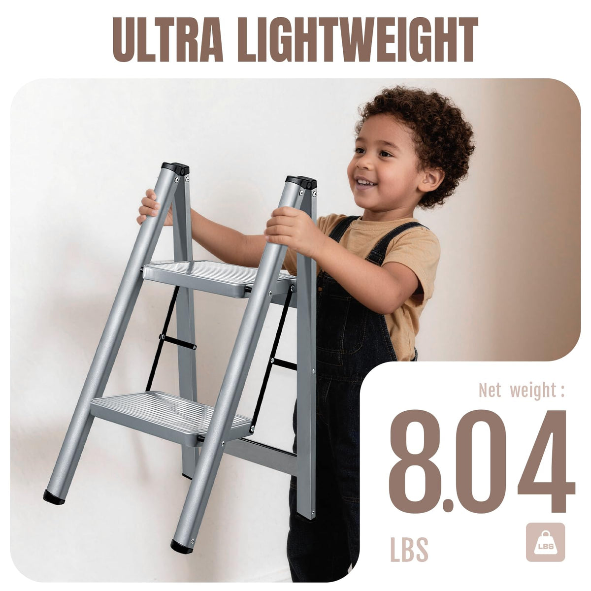 2 Step Steel Folding Step Stool J594991