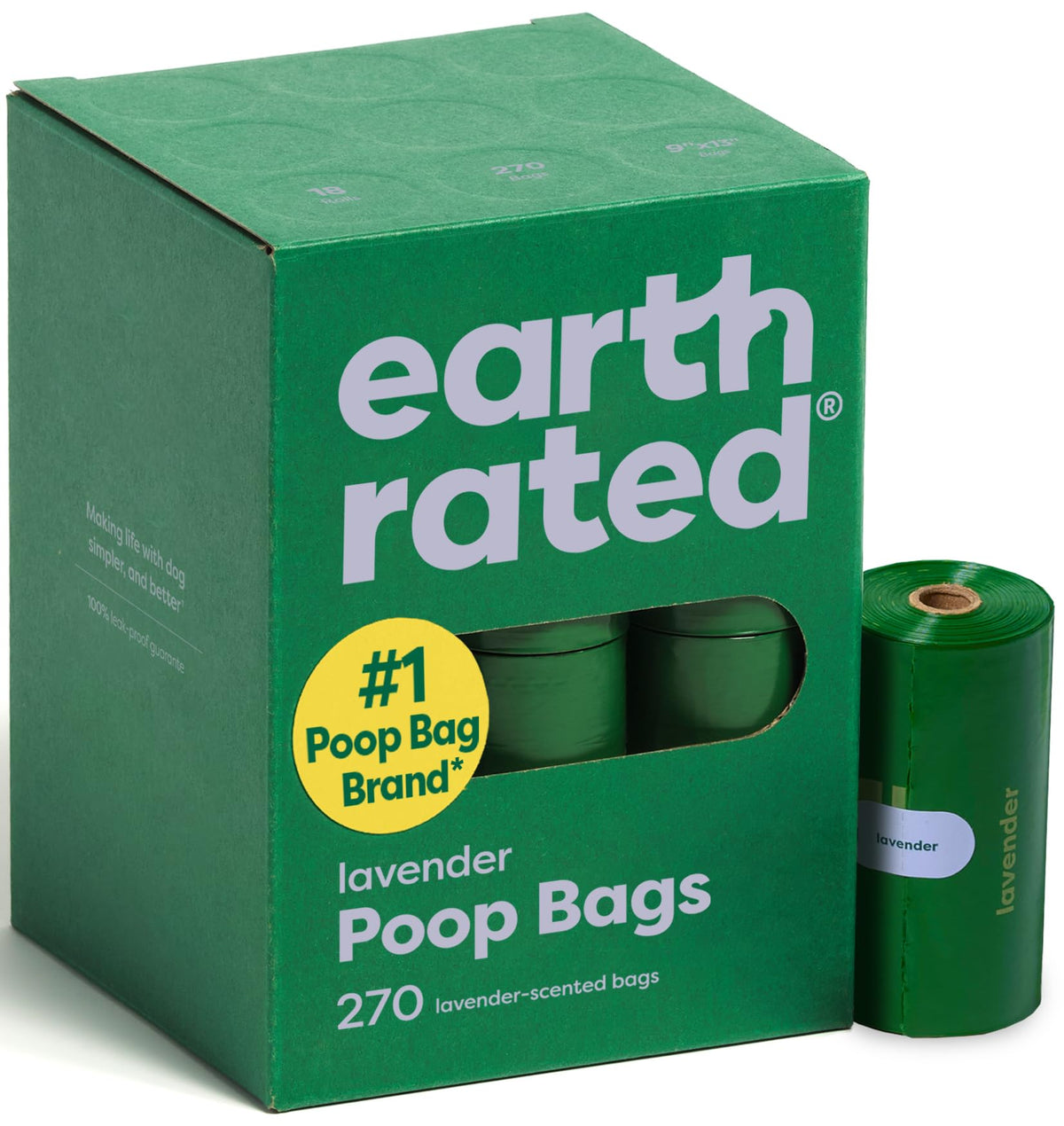 Dog Poop Bags on Refill Rolls, 270 Bags, Lavender F686