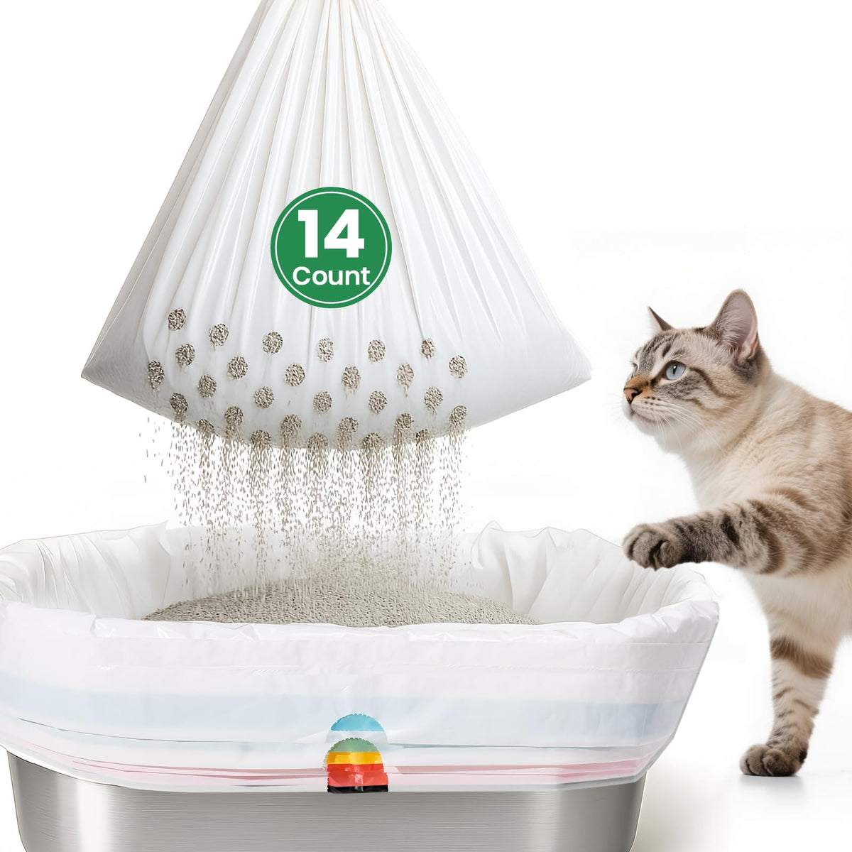 Heavy Duty Thickened Litter Box Liners 14 Pack W781
